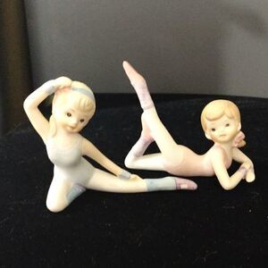 Vintage Homco 1406 (2) Porcelain Ballerinas